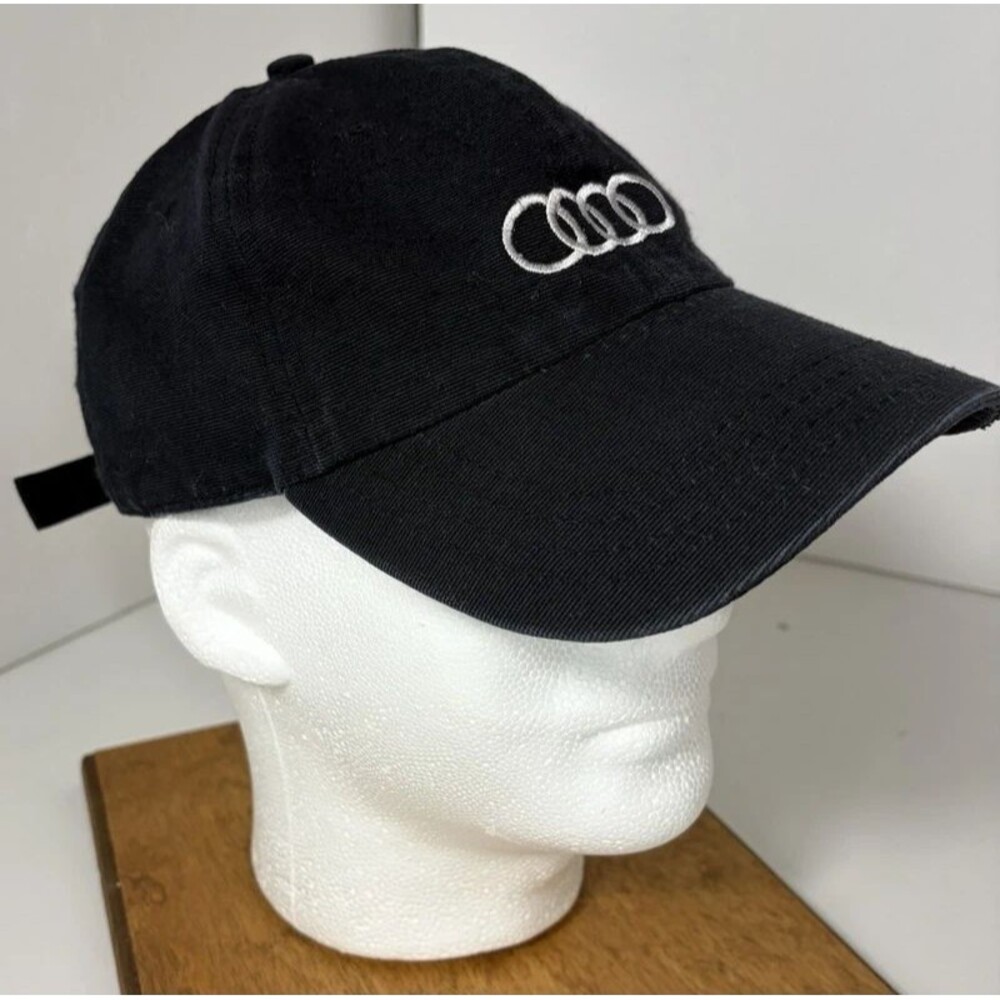 Audi Hat Unstructured Never Follow Black Cotton Adjust OS Automobile Automotive